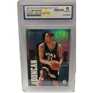1997 Score board NBA draft day #1-C Tim Duncan WCG 10 gem-mint